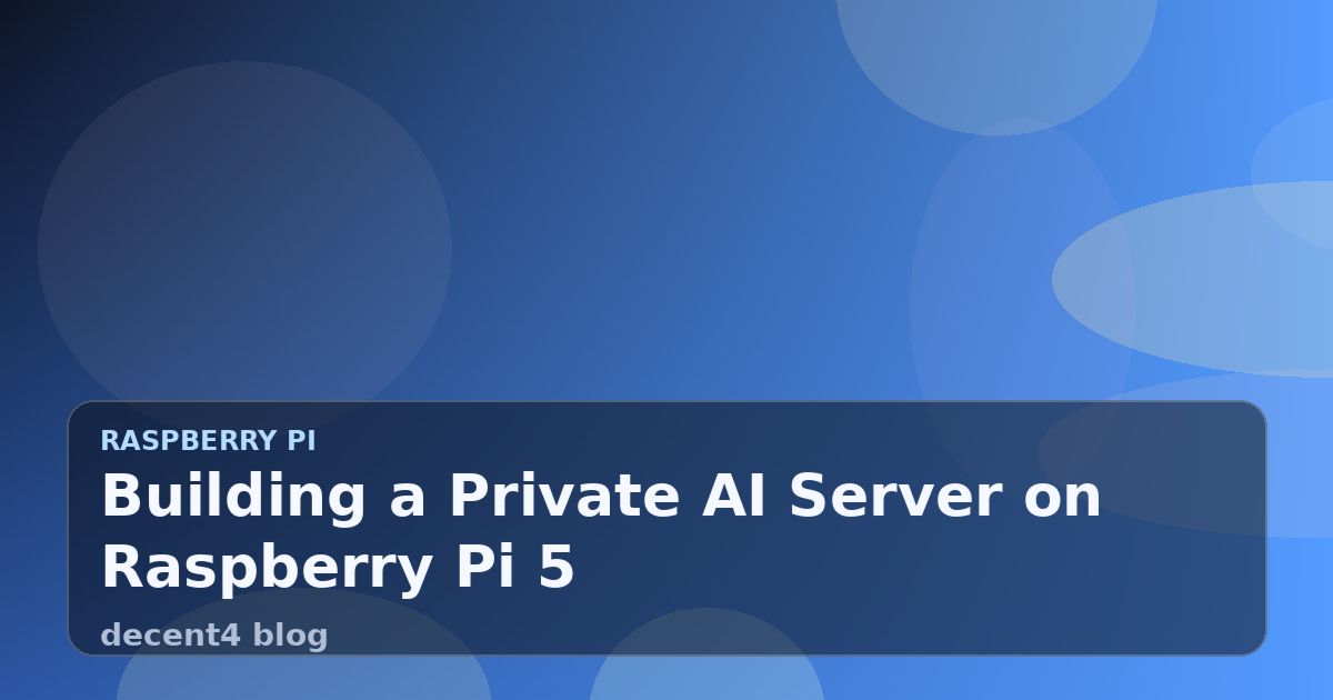 Building a Private AI Server on Raspberry Pi 5 | MarketMai